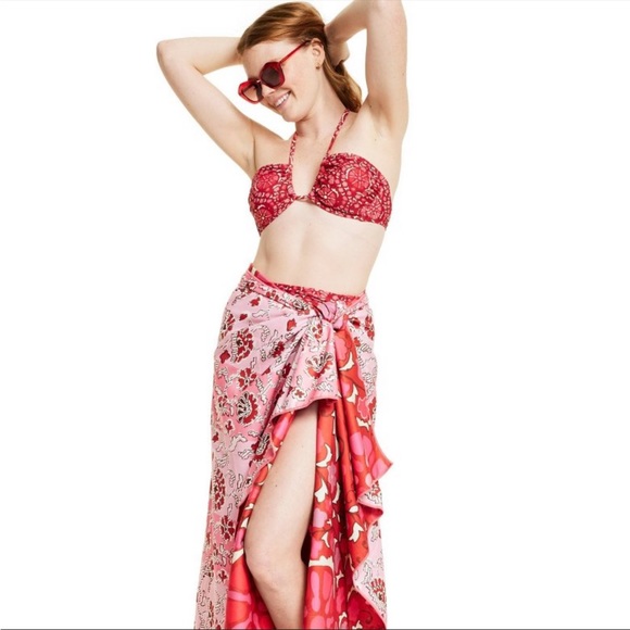 NWT Rhode for Target Zinnia Floral Print Bandeau Halter Bikini Top - Picture 5 of 7